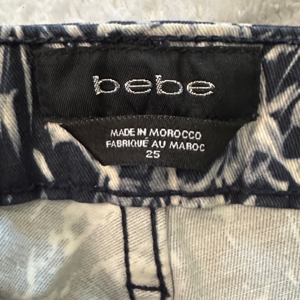 Bebe Monochrome Patterned Pants - image 2